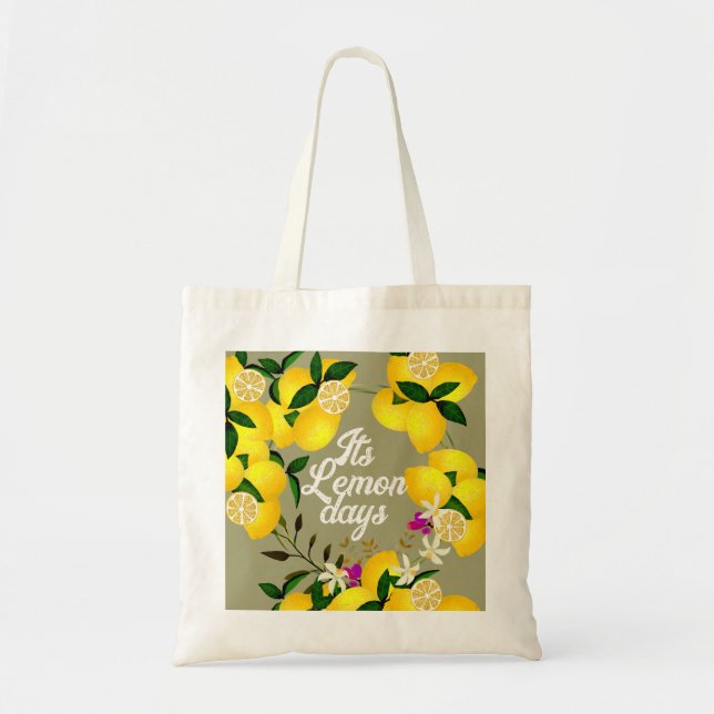 Lemon Days Gray Tragetasche (Vorne)