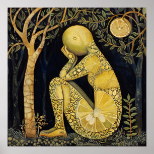 Lemon Decorative Malerei Art Print Poster
