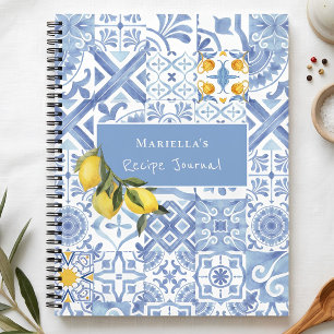 Lemon Design Personalisiertes Rezeptjournal Notizbuch
