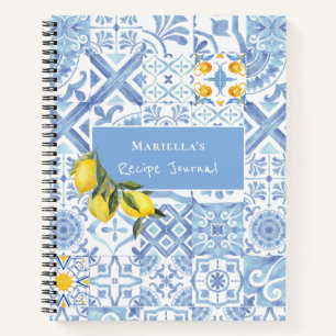 Lemon Design Personalisiertes Rezeptjournal Notizbuch