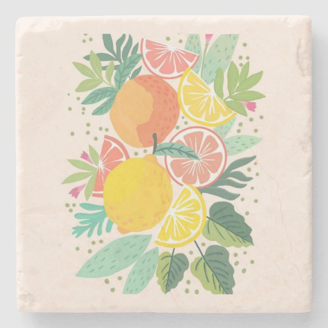 Lemon Designs Steinuntersetzer (Vorderseite)