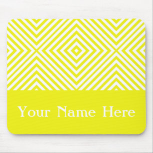 Lemon Diamond Zickzack mit individuelle Name Mousepad