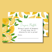 Lemon Diaper Raffle Baby Dusche