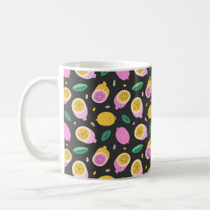 Lemon doodle muster, helle niedliche Zitrusfrücht Kaffeetasse