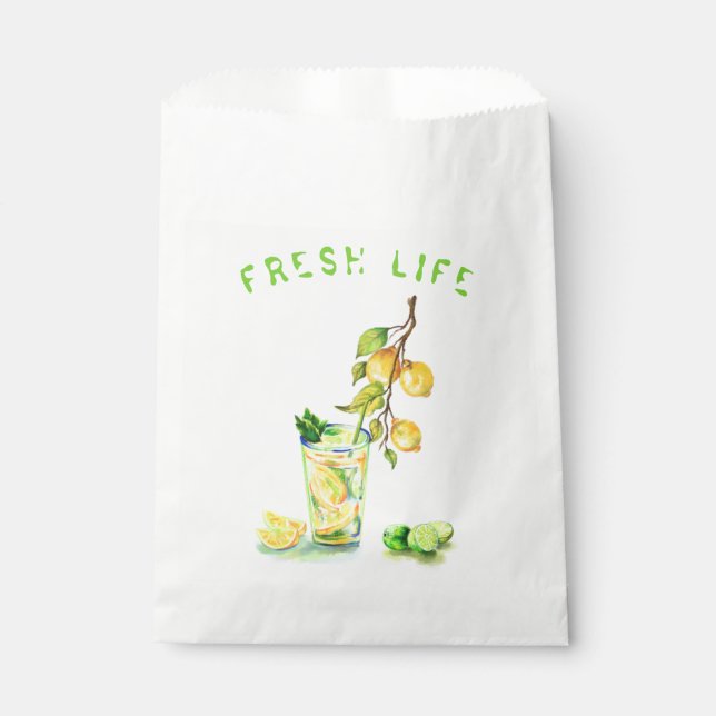 Lemon Drink Gastgeschenk Bag - Benutzerdefinierter Geschenktütchen (Vorderseite)