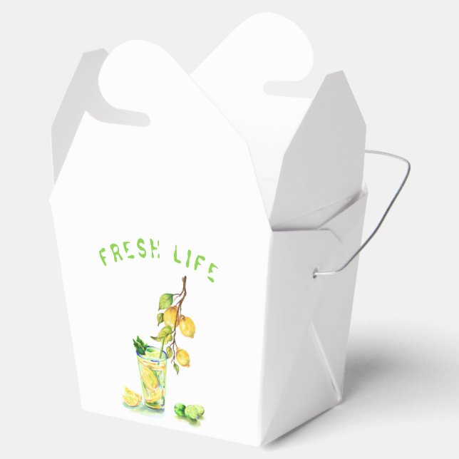 Lemon Drink Lemons Gefälligkeitsboxen - Benutzerde Geschenkschachtel (Geöffnet)