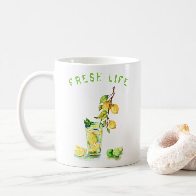 Lemon Drink Lemons Tasse Geschenk - Benutzerdefini (Mit Donut)