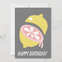 Lemon Driving Yellow Pink Birthday