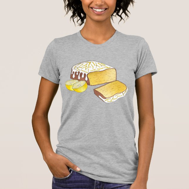 Lemon Drizzle Pund Cake Loaf Britisches Backfood T-Shirt (Vorderseite)