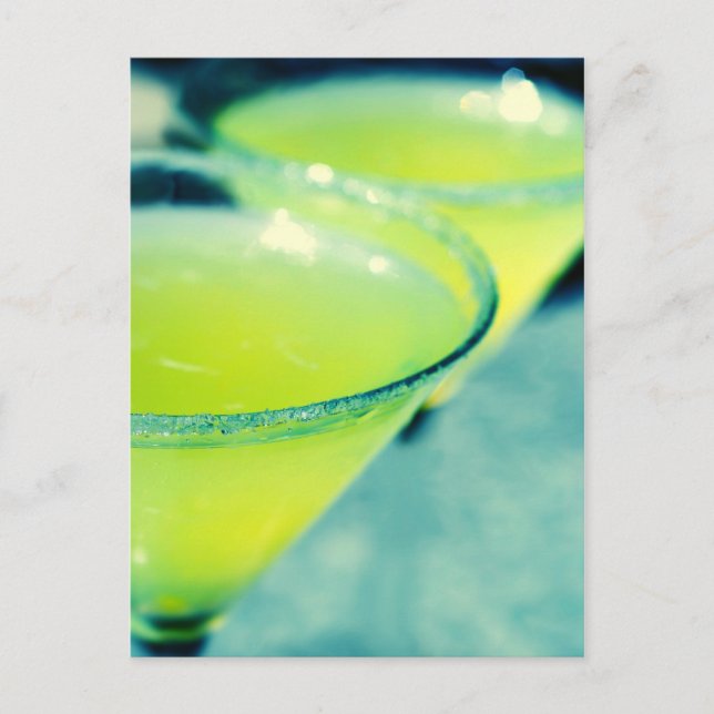 Lemon Drop Cocktail Postkarte (Vorderseite)