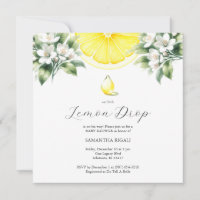 Lemon Drop in Baby Dusche Einladungen