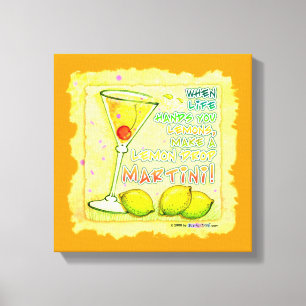 LEMON DROP MARTINI Galerie Wrapped Canvas Leinwanddruck