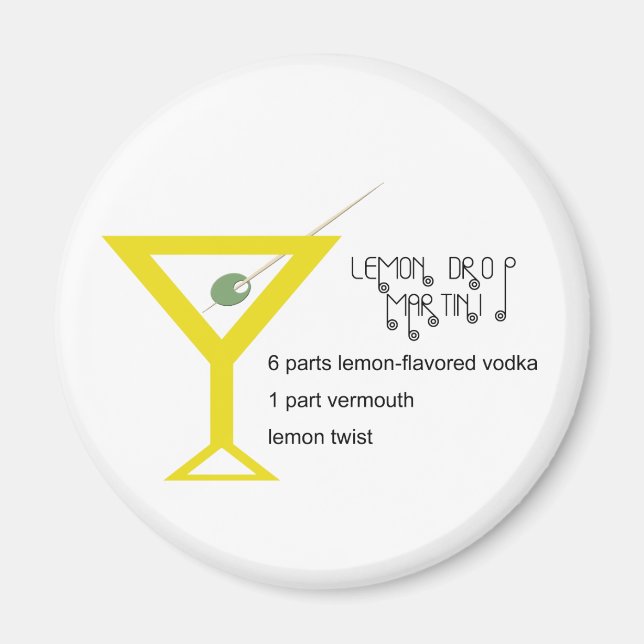 Lemon Drop Martini Magnet (Vorne)