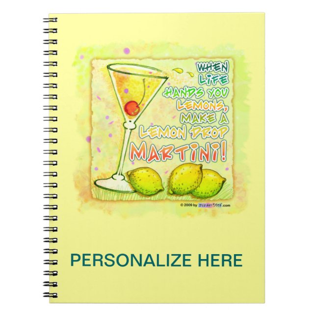 LEMON DROP MARTINI NOTEBOOK NOTIZBLOCK (Vorderseite)