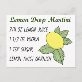 Lemon Drop Martini Postkarte