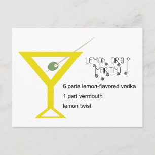 Lemon Drop Martini Postkarte