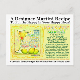 Lemon Drop Martini Rezept Postkarte