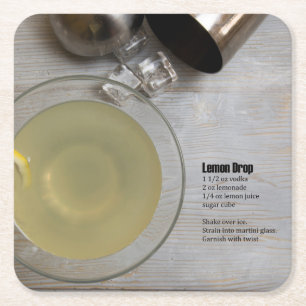 Lemon Drop Rechteckiger Pappuntersetzer