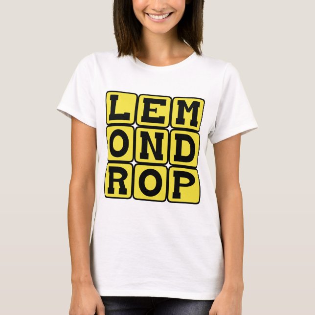Lemon Drop, Zesty Cocktail T-Shirt (Vorderseite)
