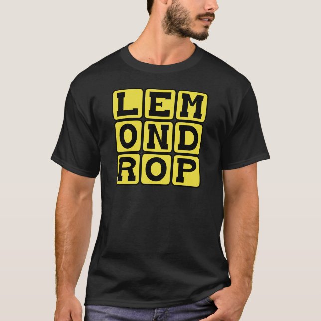 Lemon Drop, Zesty Cocktail T-Shirt (Vorderseite)