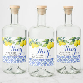 Lemon Dusche Alkoholflaschenetikett