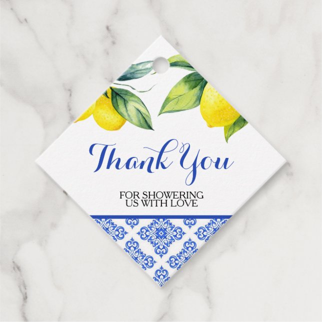 Lemon Dusche Geschenkanhänger (Vorderseite)