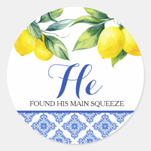 Lemon Dusche Runder Aufkleber