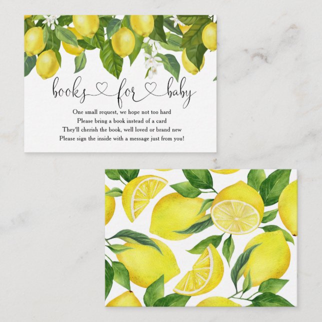 Lemon eine kleine Süsse ist auf dem Weg Bücher für Begleitkarte (Vorne/Hinten)