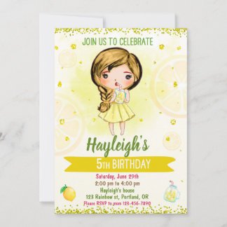 Lemon Einladung Citrus Geburtstag Lemonade Party