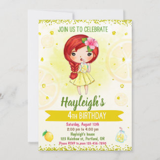 Lemon Einladung Lemonade Stand Einladung Citrus