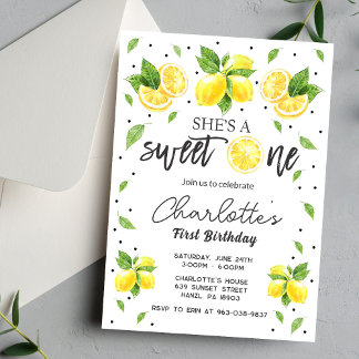 Lemon Einladung zum 1. Geburtstag