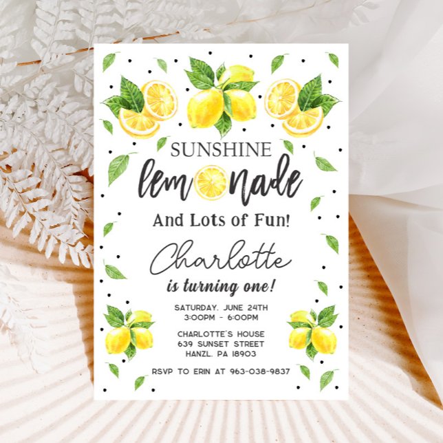 Lemon Einladung zum 1. Geburtstag (Von Creator hochgeladen)