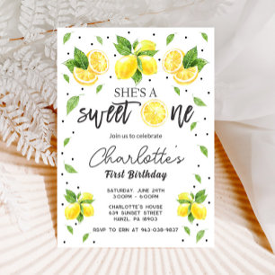 Lemon Einladung zum 1. Geburtstag