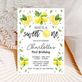 Lemon Einladung zum 1. Geburtstag