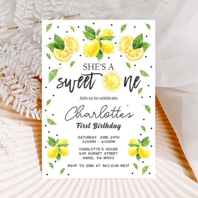 Lemon Einladung zum 1. Geburtstag (Von Creator hochgeladen)