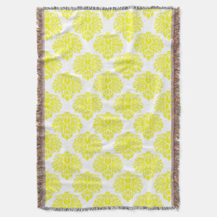 Lemon Elegant Damask Decke