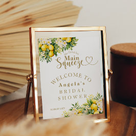 Lemon Elegant Modernes Summer Brautparty Poster