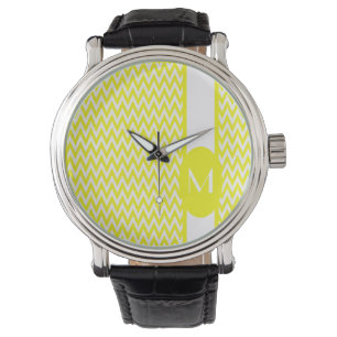 Lemon Elegantes Zickzack Design mit Monogramm Armbanduhr