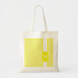 Lemon Elegantes Zickzack Design mit Monogramm Tragetasche