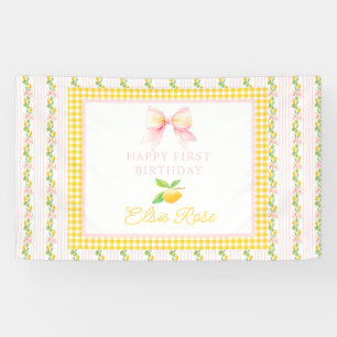 Lemon erste Geburtstags-Vinyl-Banner Banner
