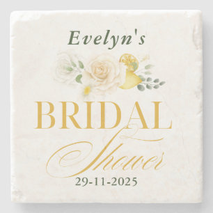 Lemon Eucalyptus Rose Brautparty Steinuntersetzer