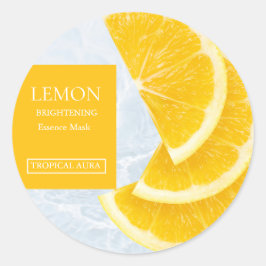 Lemon Facial Mask Label Runder Aufkleber