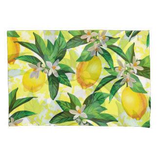 Lemon Fantasy: Kreatives Muster der Blumen Kissenbezug