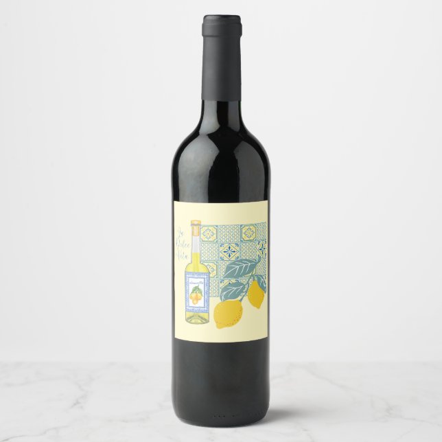 Lemon Farm Retro Weinetikett (Vorderseite)