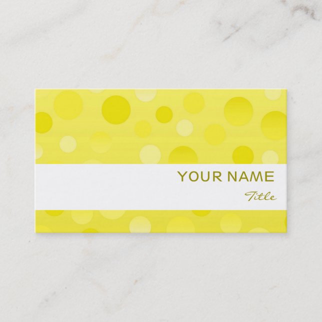 Lemon Fizz Visitenkartenvorlage weiß Streifen Visitenkarte (Vorderseite)