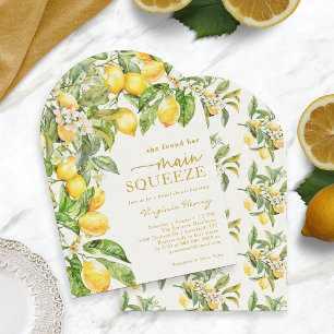 Lemon Floral Brautparty Einladung