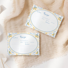 Lemon Floral Brautparty Rezept Karte