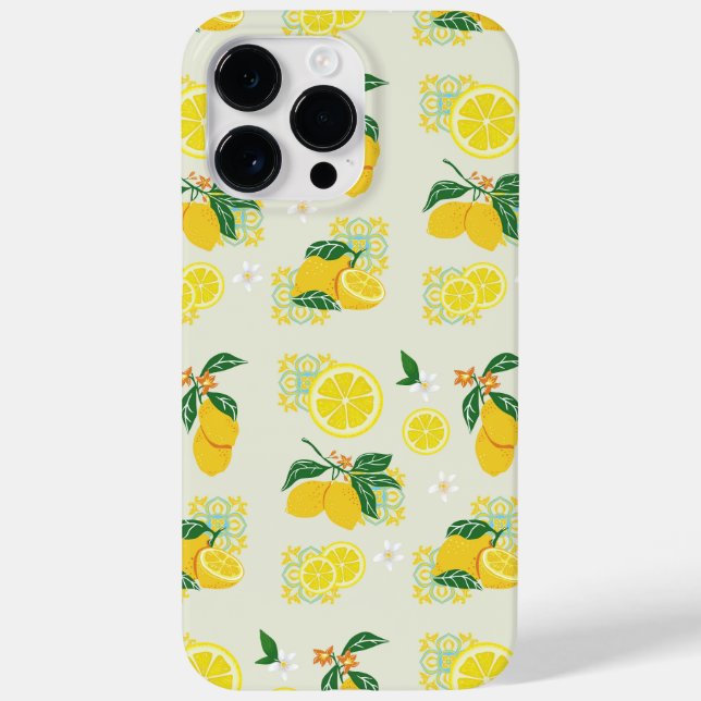 Lemon Floral Case-Mate iPhone Hülle (Rückseite)