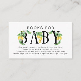 Lemon Floral Citrus Blue White Books for Baby Begleitkarte