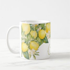 Lemon Floral Citrus Modernes Personal Business Kaffeetasse